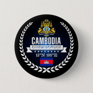 Cambodia 6 Cm Round Badge
