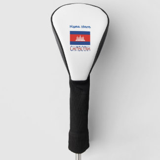 Cambodia and Cambodian Flag Personalised Golf Head Cover