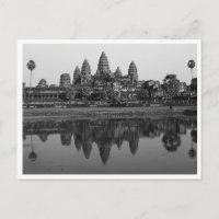 Cambodia | Angkor Wat Travel Photo B&W Postcard