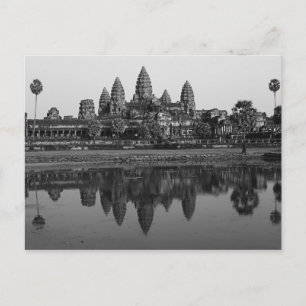 Cambodia   Angkor Wat Travel Photo B&W Postcard