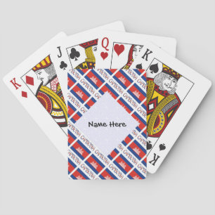 Cambodia Cambodian Flag Personalised Name Playing Cards