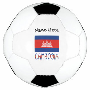 Cambodia Cambodian Flag Personalised Name Soccer Ball