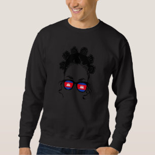 Cambodia Cambodian Khmer Sunglass Flag Day Proud B Sweatshirt