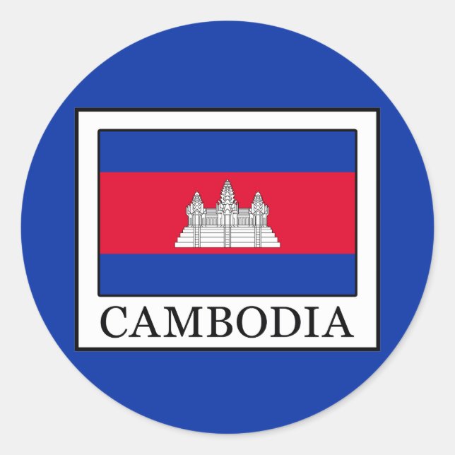 Cambodia Classic Round Sticker (Front)