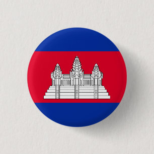 Cambodia Flag 3 Cm Round Badge