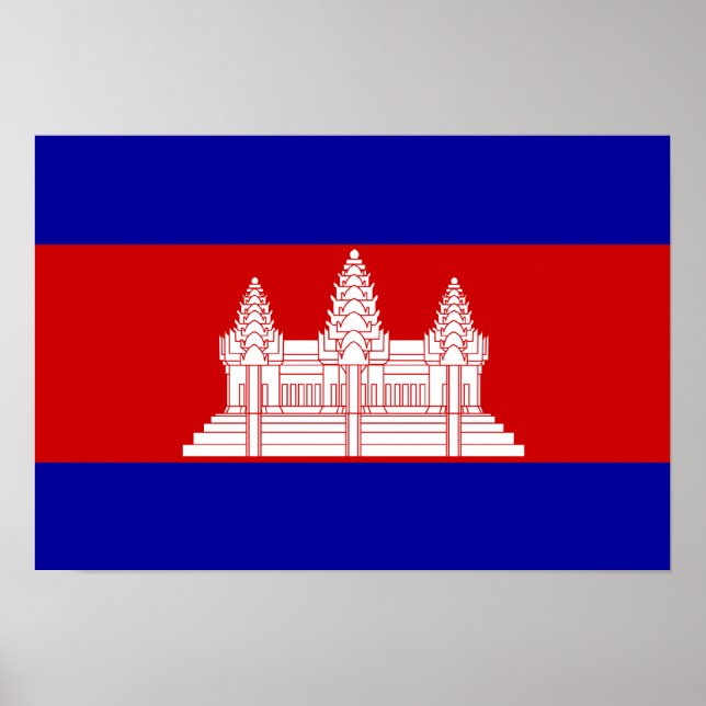Cambodia Flag; Cambodian Poster (Front)