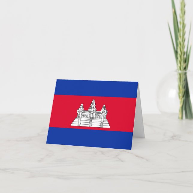 Cambodia Flag Card (Front)