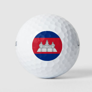 Cambodia flag golf balls
