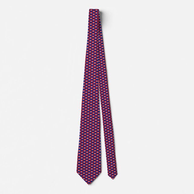 Cambodia Flag Honeycomb Tie (Front)