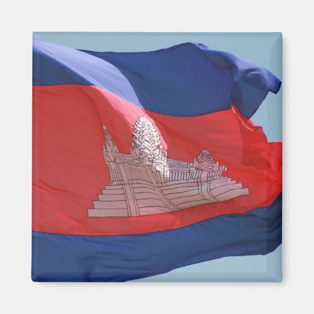 cambodia flag magnet (Front)