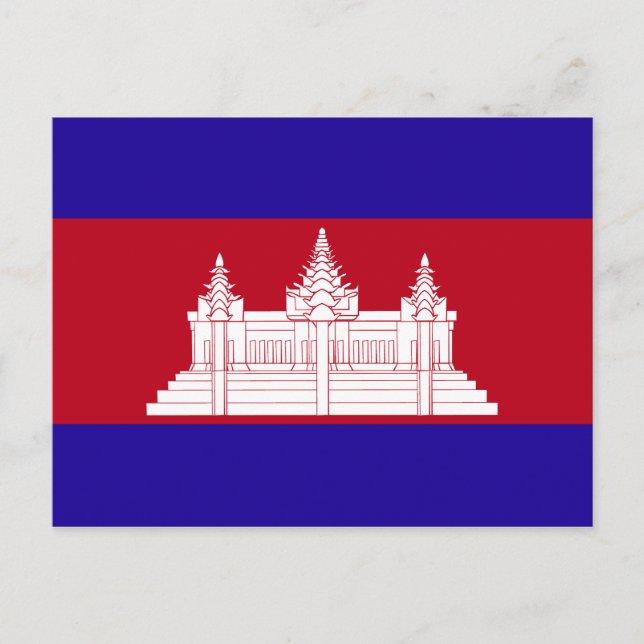 Cambodia Flag Postcard (Front)