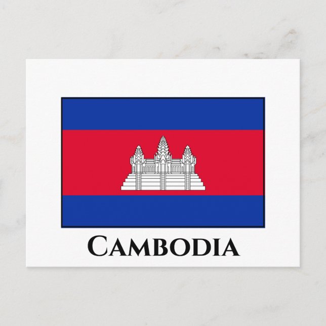 Cambodia Flag Postcard (Front)