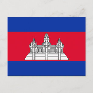 Cambodia Flag Postcard