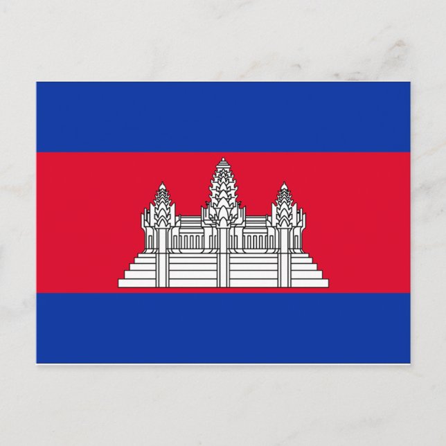 Cambodia Flag Postcard (Front)