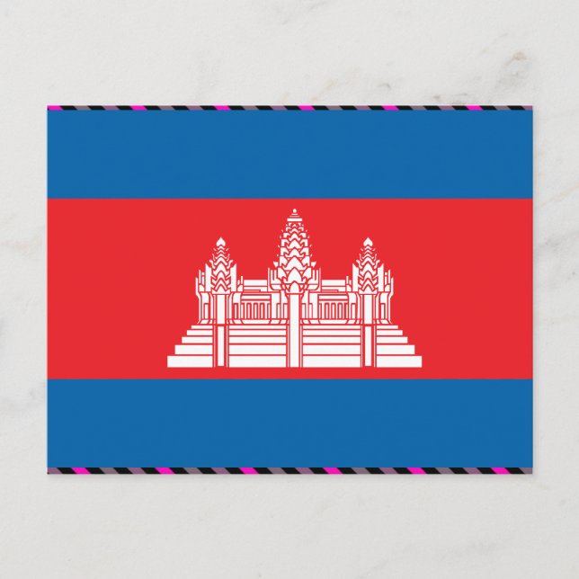 Cambodia Flag Postcard (Front)