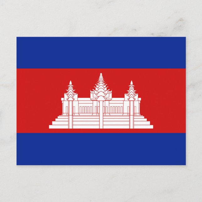Cambodia Flag Postcard (Front)