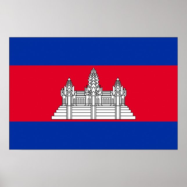 Cambodia Flag Poster (Front)