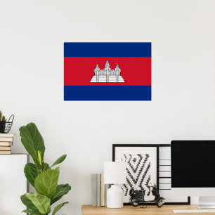 Cambodia flag poster