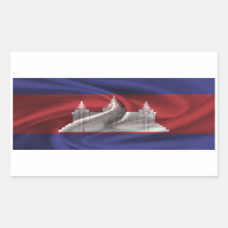 Cambodia Flag Rectangular Sticker