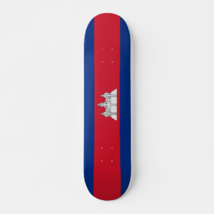 Cambodia flag skateboard