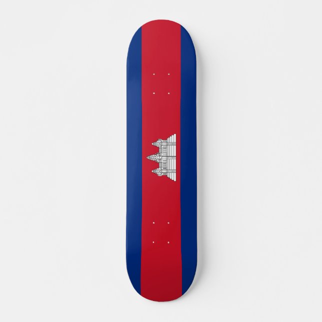 Cambodia flag skateboard (Front)
