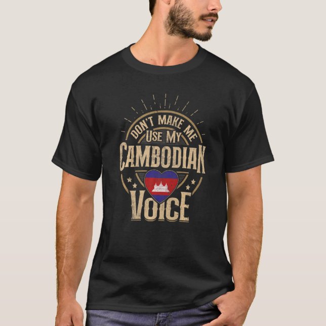 Cambodia Flag Souvenirs For Cambodians Men & Women T-Shirt (Front)