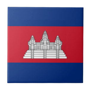 Cambodia flag tile