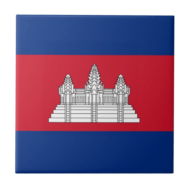 Cambodia flag tile (Front)