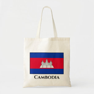 Cambodia Flag Tote Bag