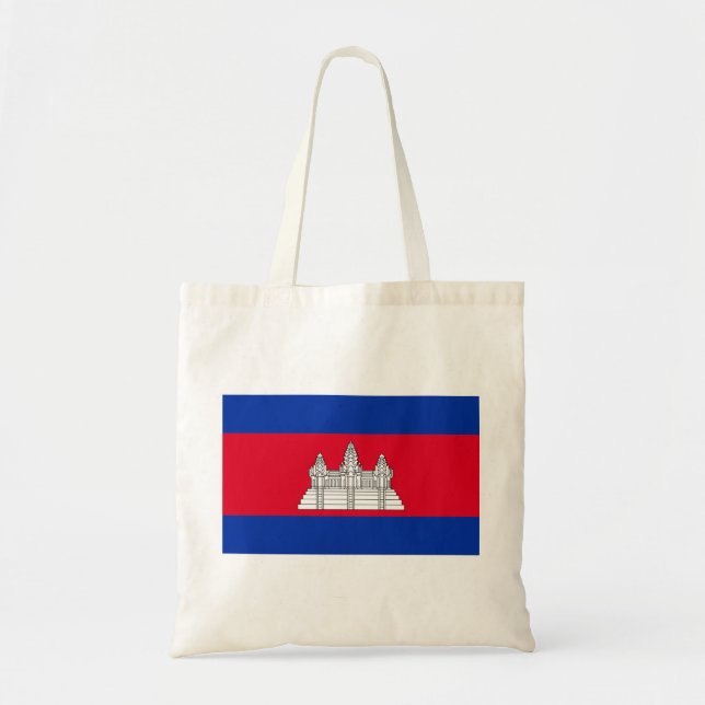 Cambodia Flag Tote Bag (Front)
