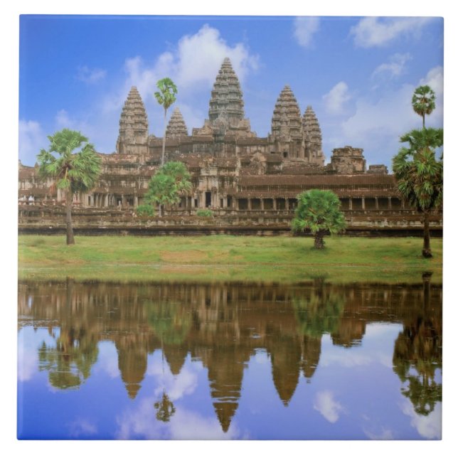 Cambodia, Kampuchea, Angkor Wat temple. Tile (Front)