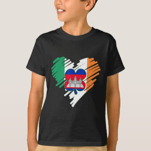 Cambodia Proud Cambodian Flag St. Patricks Day Sha T-Shirt