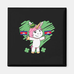 Cambodia Proud Cambodian Flag St. Patricks Day Uni Magnet