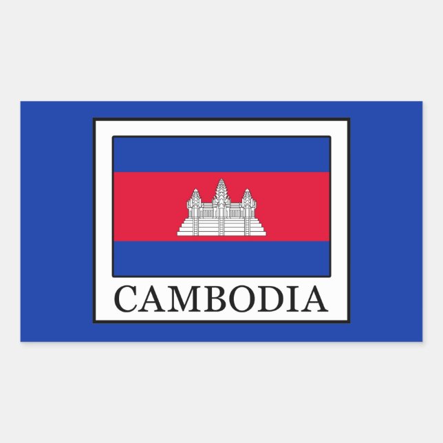 Cambodia Rectangular Sticker (Front)