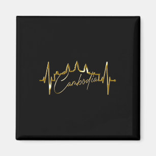Cambodia Skyline Heartbeat Siem Raep I Love Angkor Magnet