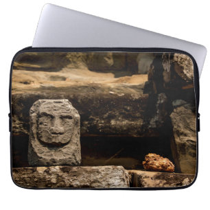 Cambodia Smiling Stone Totem Laptop Sleeve