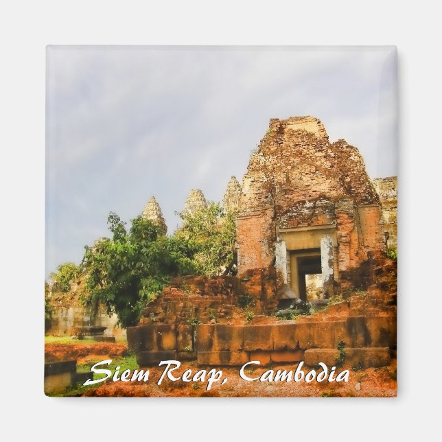 Cambodia Temple Ruins Magnet (Front)
