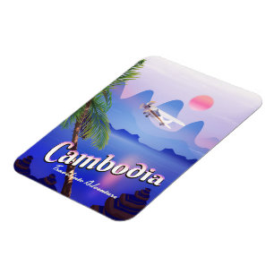 Cambodia 'Travel into Adventure' Magnet