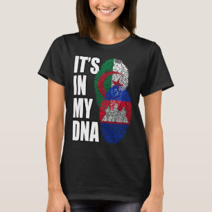 Cambodian And Algerian Mix DNA Flag Heritage T-Shirt