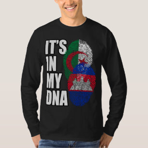 Cambodian And Algerian Mix DNA Flag Heritage T-Shirt