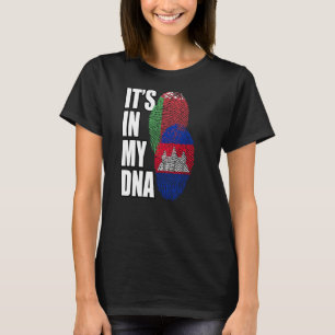 Cambodian And Belarusian Mix DNA Flag Heritage T-Shirt