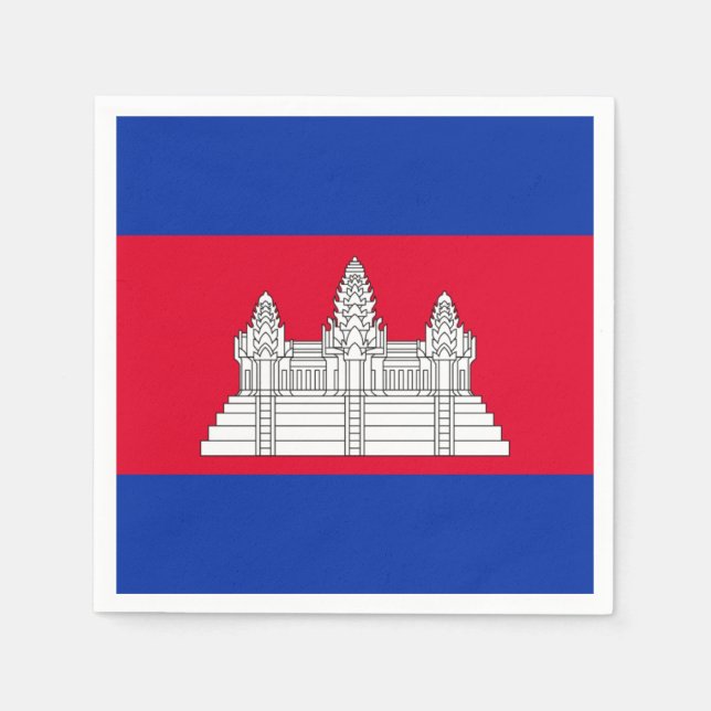 Cambodian flag napkin (Front)