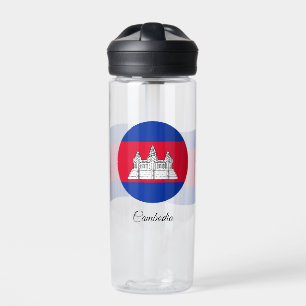 Cambodian Flag, Patriotic Cambodia Water Bottle