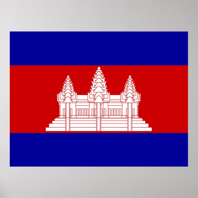Cambodian Flag Poster (Front)