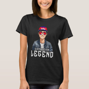 Cambodian Flag Souvenirs Man Uniform Legend Cambod T-Shirt