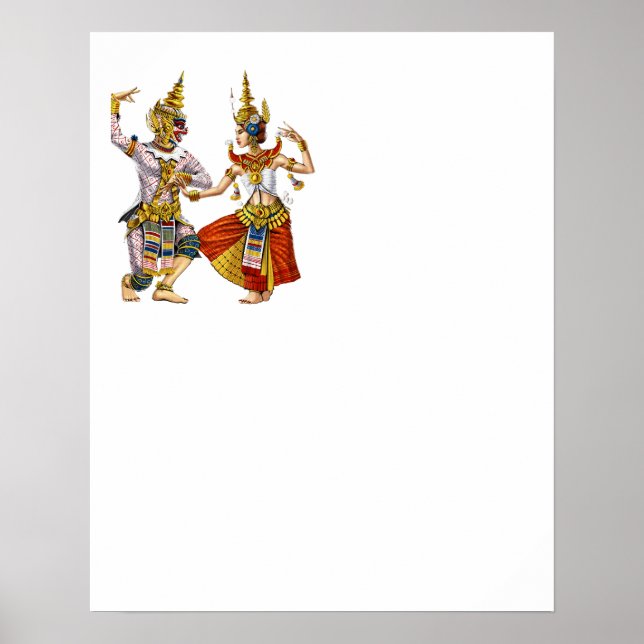 Cambodian Khmer Apsara Dance Poster (Front)