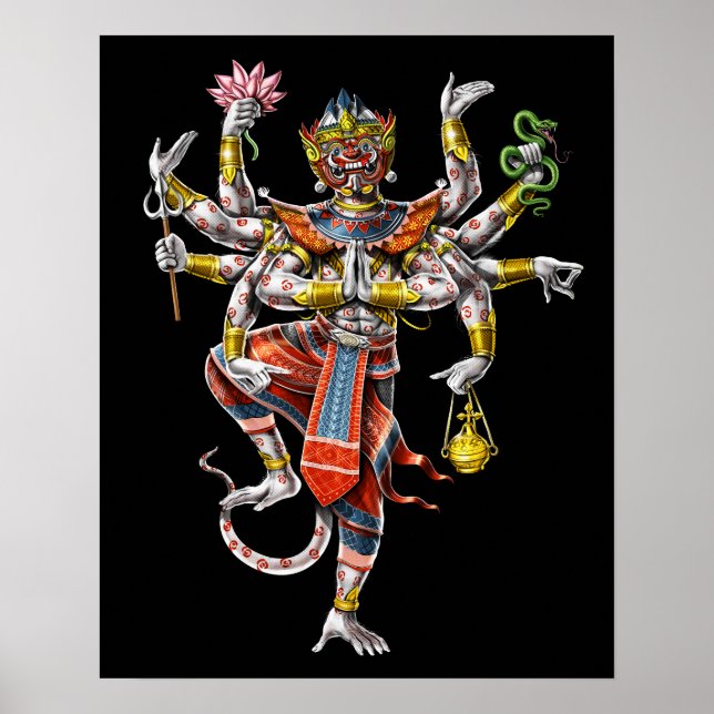 Cambodian Khmer Hanuman Poster (Front)