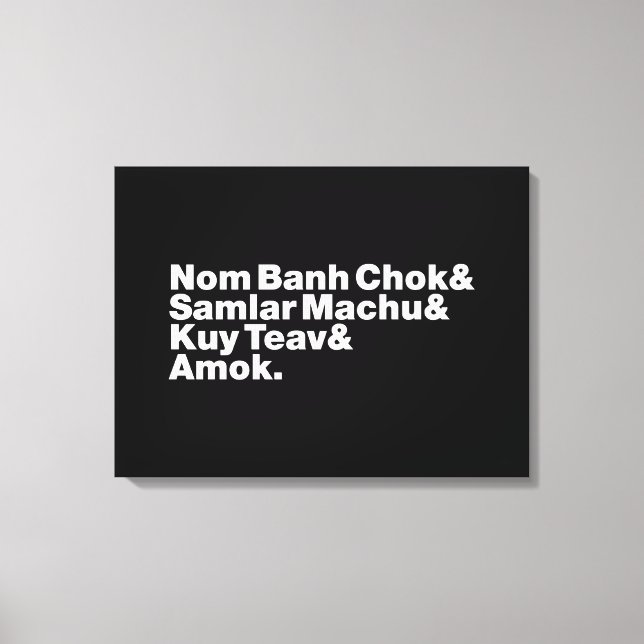 Cambodian / Khmer Street Food Canvas Print (Front)