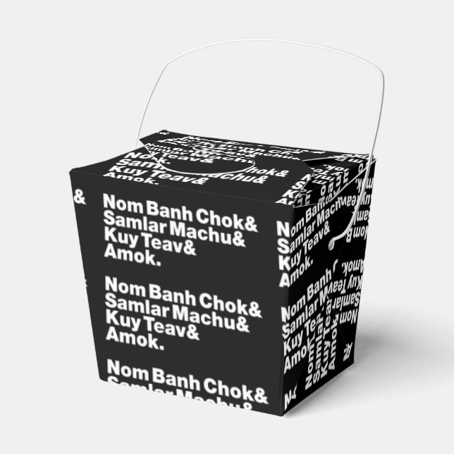 Cambodian / Khmer Street Food Favour Box (Front Side)