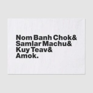 Cambodian / Khmer Street Food Tissue Paper